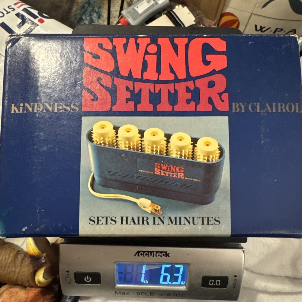 Kindness Swing Setter by Clairol Hot Rollers  K-5 Vintage 1968 NOB NO PINS‎